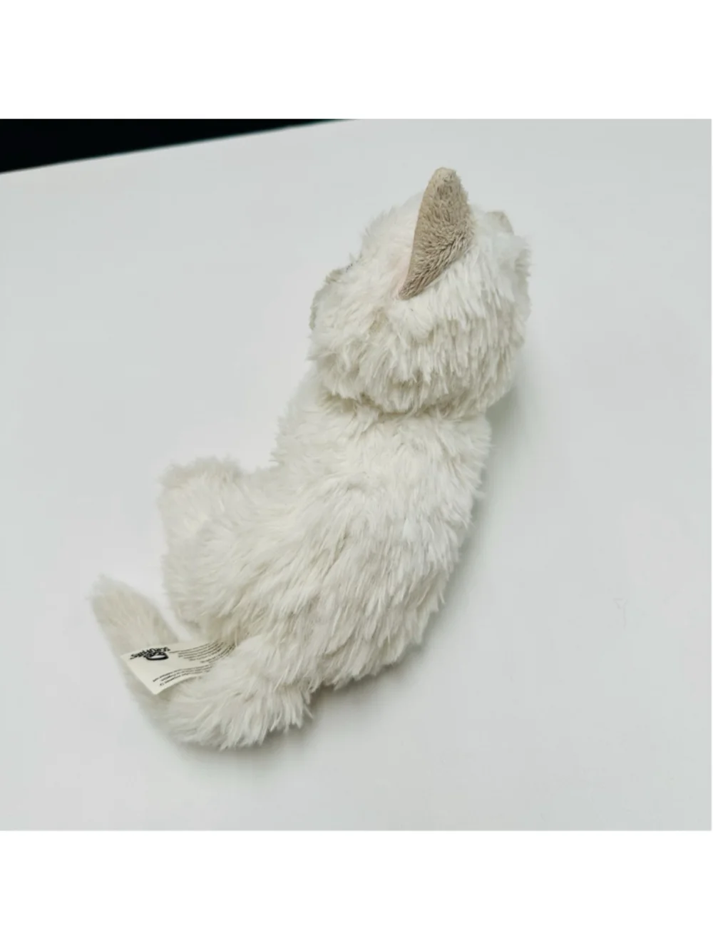 Scruffies White Kitty Chloe Laying Meows Purrs Plush Animagic 8” Toy Cat Kitten